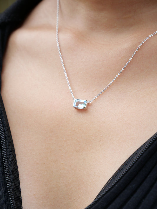 Celeste Necklace Sky Blue Topaz Stone